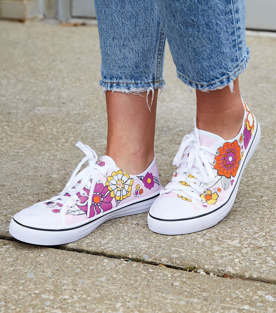 Floral Painted Shoes