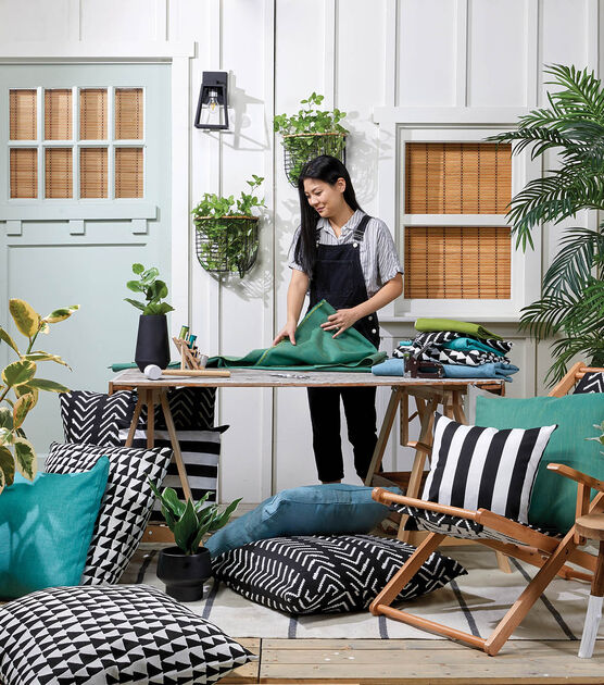 Outdoor Pillows and Sling Chair