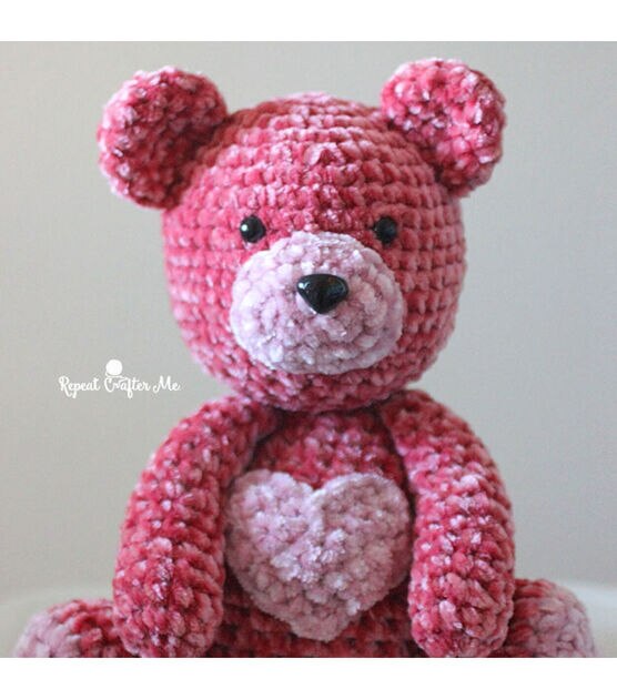 Bernat Velvet Valentine Crochet Bear, image 2