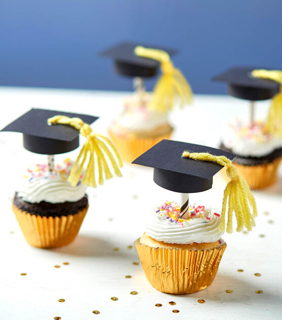 Graduation Cap Cupcake Toppers