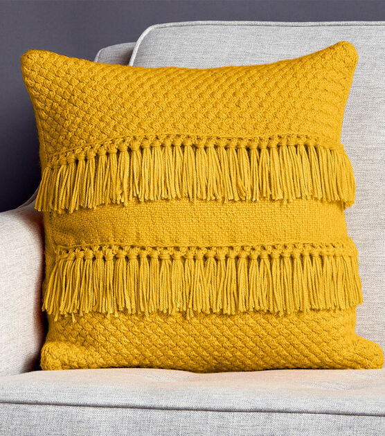 Texture And Fringe Pillow