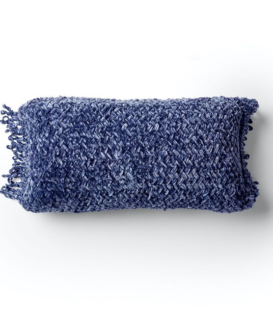 Bernat Diagonal Basketweave Knit Stitch Pillow