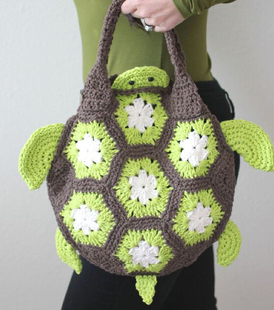 Lily Sugar'N Cream Crochet Sea Turtle Tote Bag, image 2