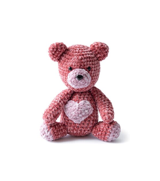 Bernat Velvet Valentine Crochet Bear, image 3