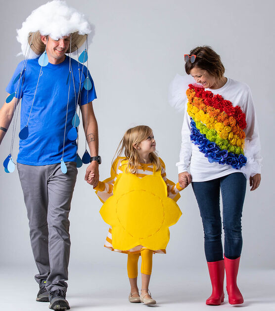 Last Minute Family Sun, Rain and Rainbow Costumes