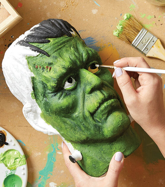 Painted Styrofoam Frankenstein Head