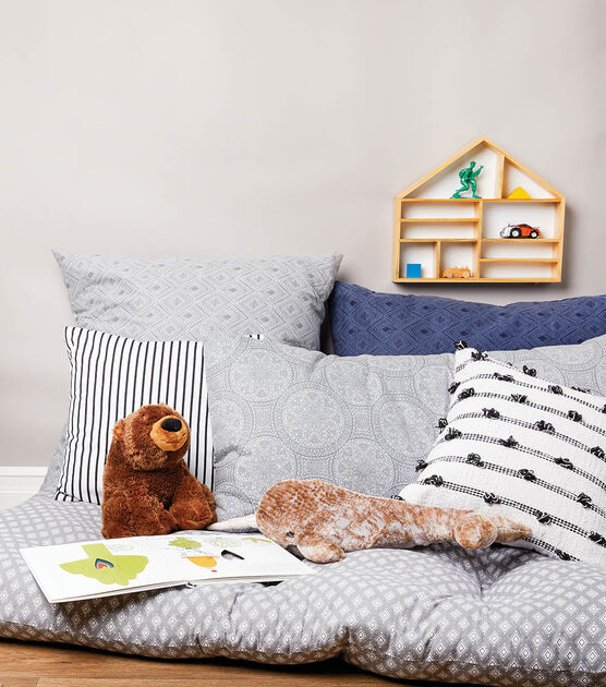 Tufted Flannel Floor Pillow