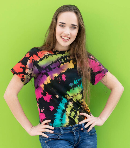 Reversed tie dye long sleeve tee