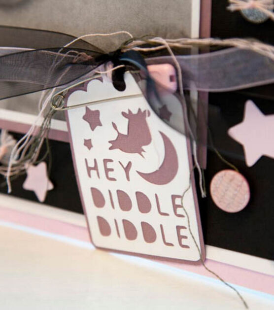 Cricut Mini -Baby Hey Diddle Diddle Tag