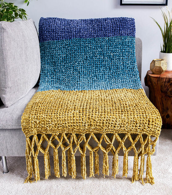 Bernat Velvet Knit Simple Texture Blanket