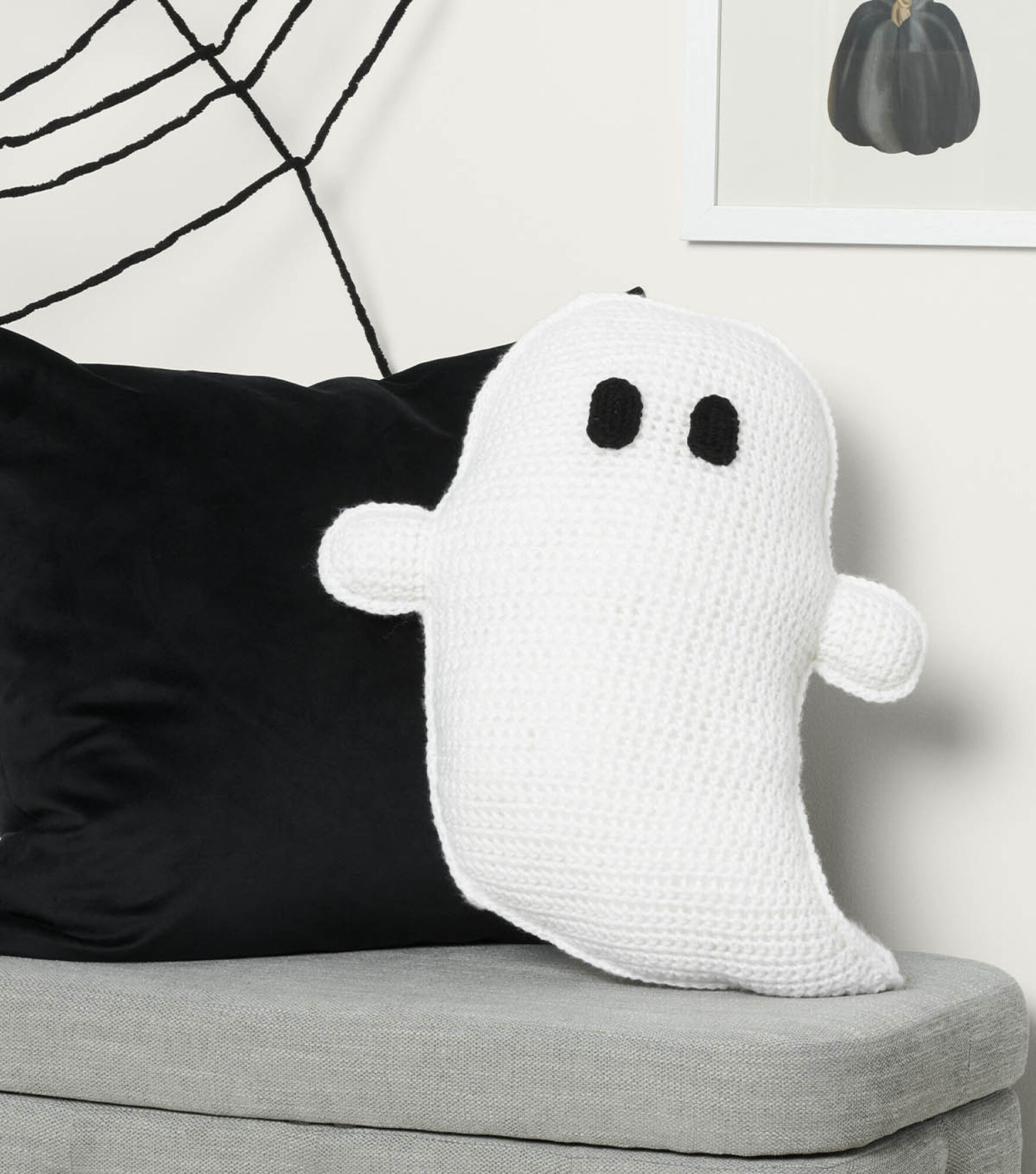 Caron One Pound Crochet Ghost Pillow