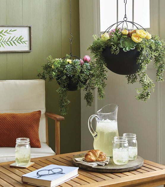 Spring Floral Hanging Planters