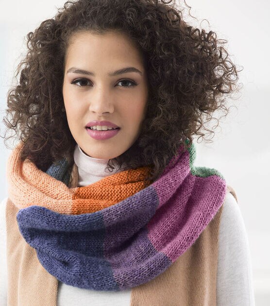 Lion Brand Wool Ease Cakes Sterling Place Cowl