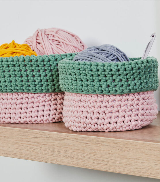 Color Block Crochet Baskets, image 2