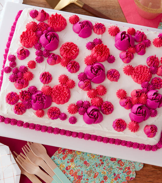 Easy Blooms Floral Sheet Cake