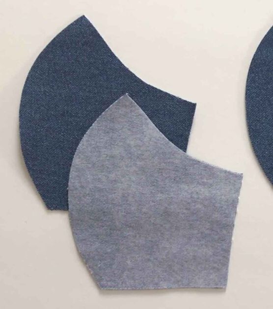 Shaped Denim Face Mask, image 1