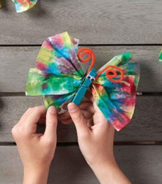 Tissue Paper Butterfly Mobile Craft - Make and Takes