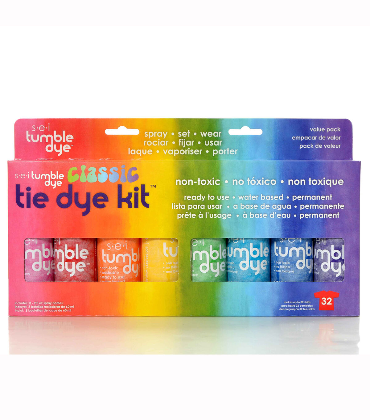 SEI Sei Pack of 8 Tumble Dye Tie Dye Kit - Classic - Crafts & Hobbies - Fabric Crafting - Tie Dye & Fabric Dye at JOANN