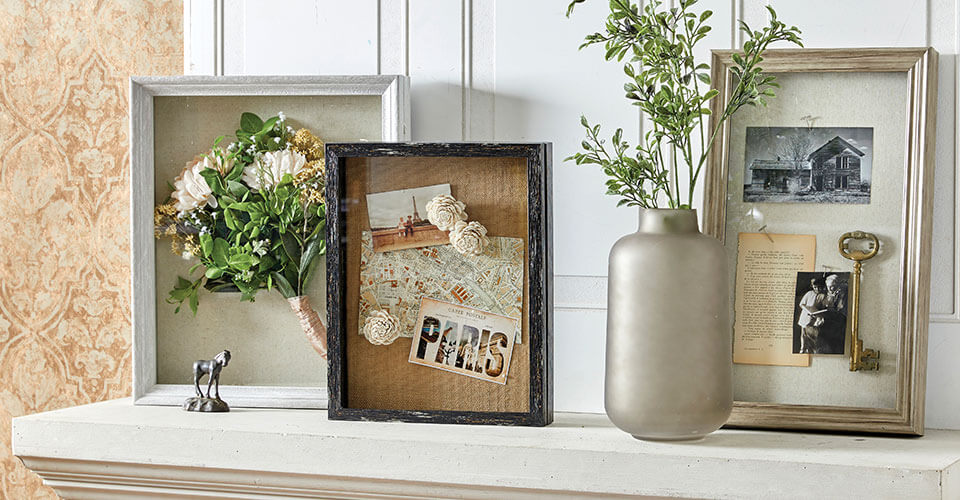 Choose from a great selection of shadowbox frames to store your special memories.