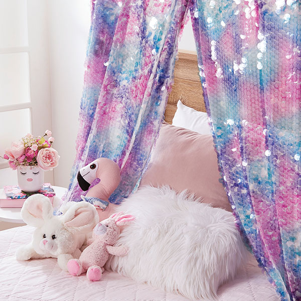 sequence canopy over a bed
