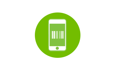 Barcode on phone icon