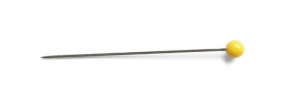 straight pin needle with yellow ball head
