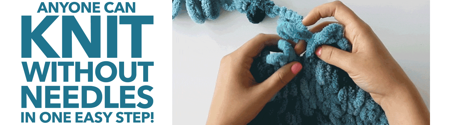 Anyone Can Knit Without Needles In One Easy Step!