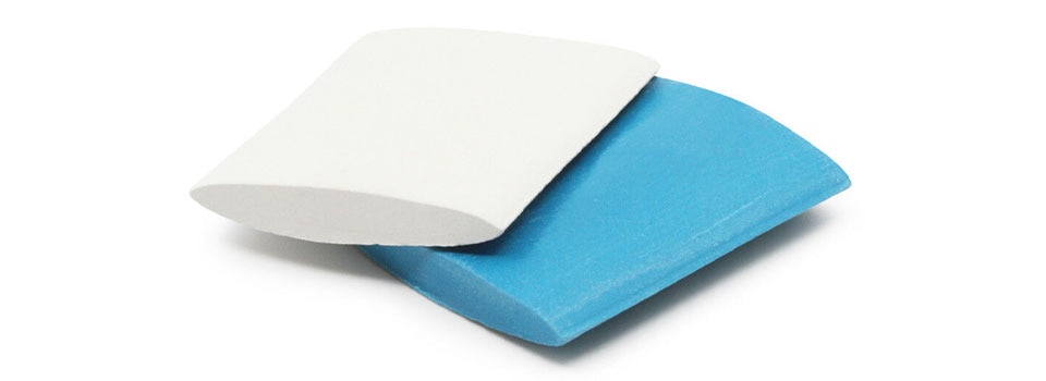 white and blue chalk wheel or tailors chalk
