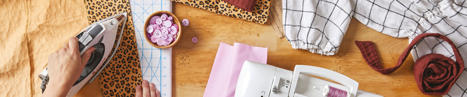 lepord fabric getting ironed