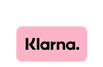 Pink tag that reads Klarna