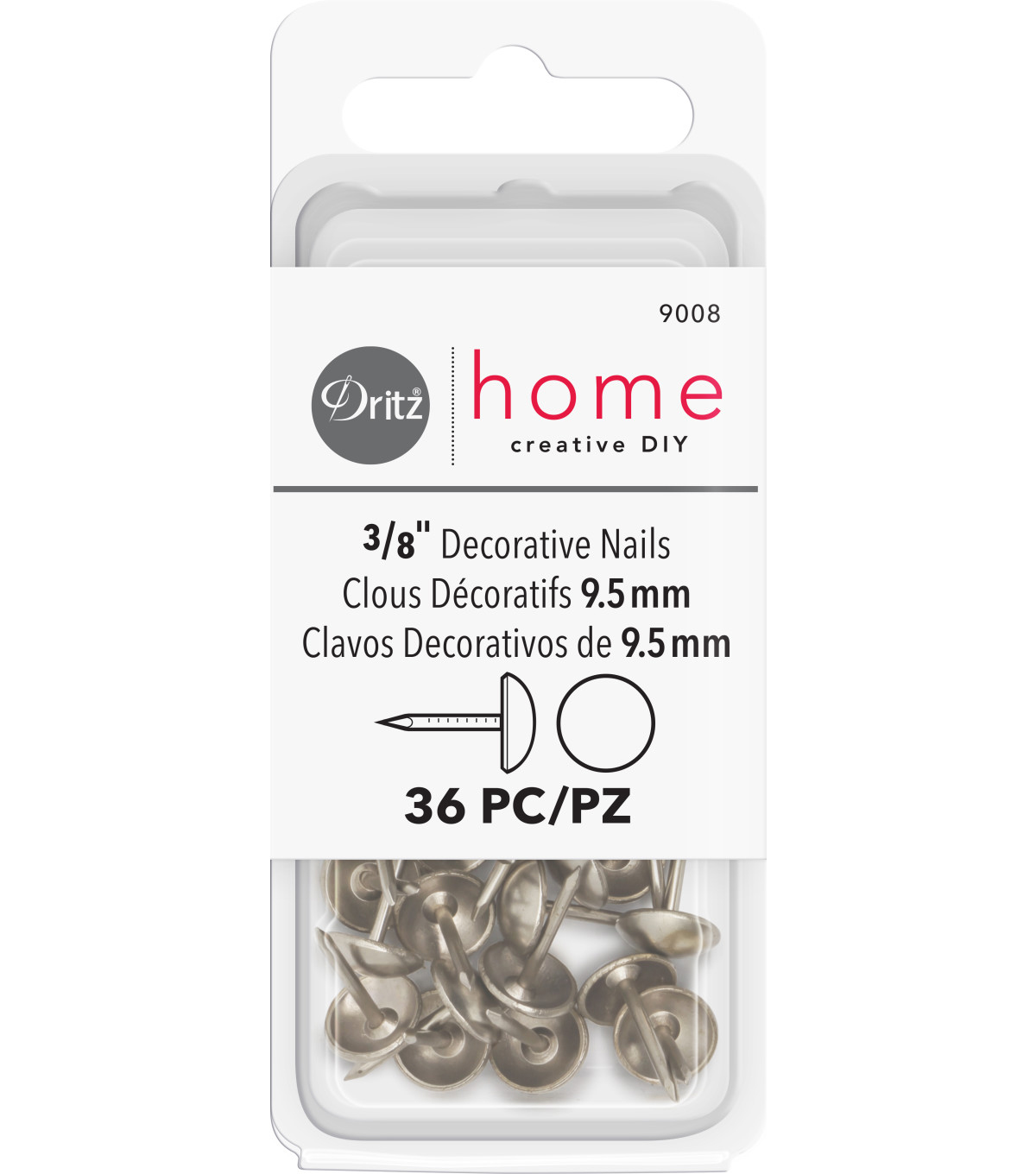 Decor Upholstery Tacks 3/8\'\' 36/Pkg-Nickel | JOANN Decor Upholstery Tacks 3/8\'\' 36/Pkg-Nickel | JOANN