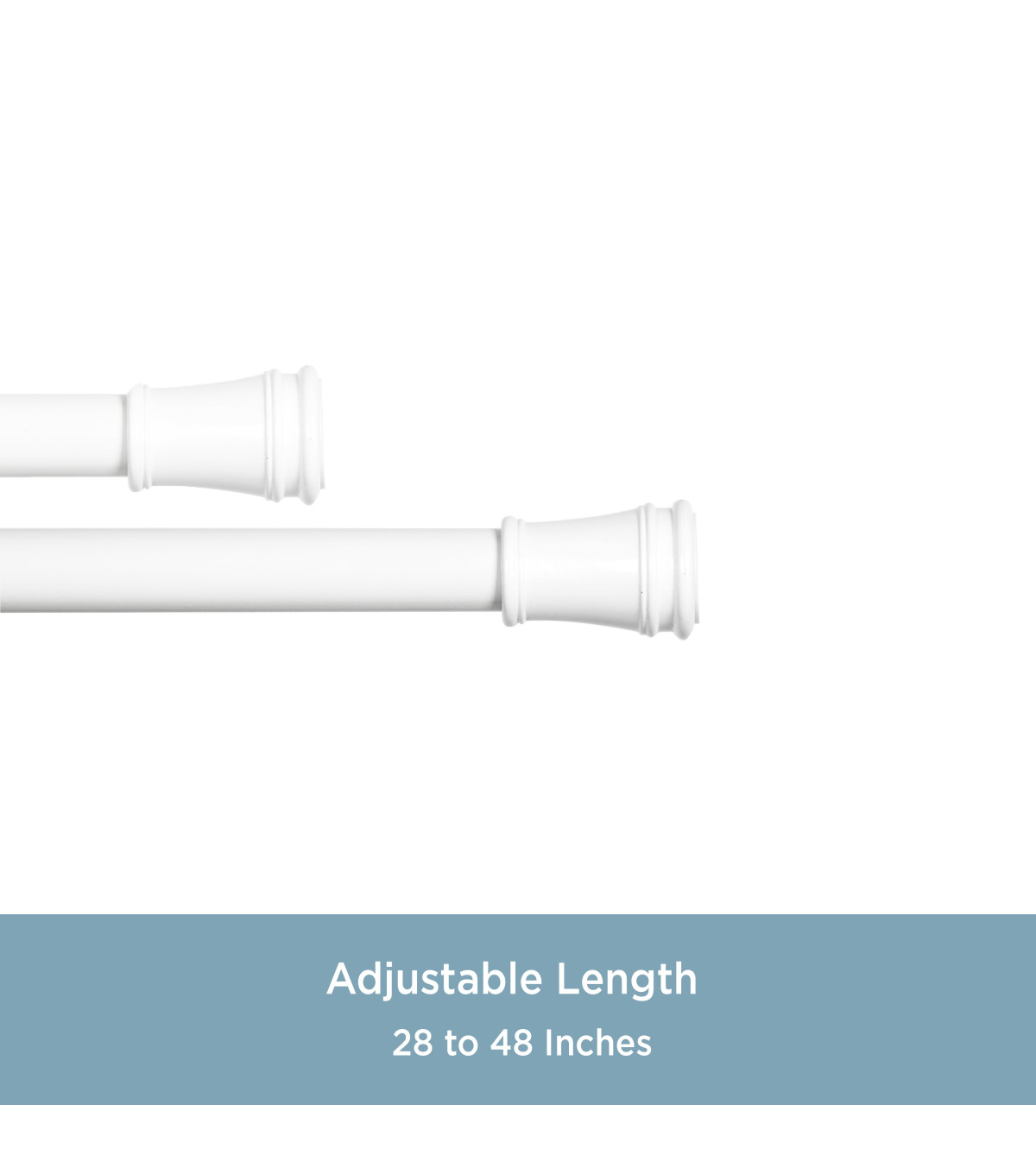 Rogers Twist Fit No Tools Tension Window Curtain Rod White 28 48 Rogers Twist Fit No Tools Tension Window Curtain Rod White