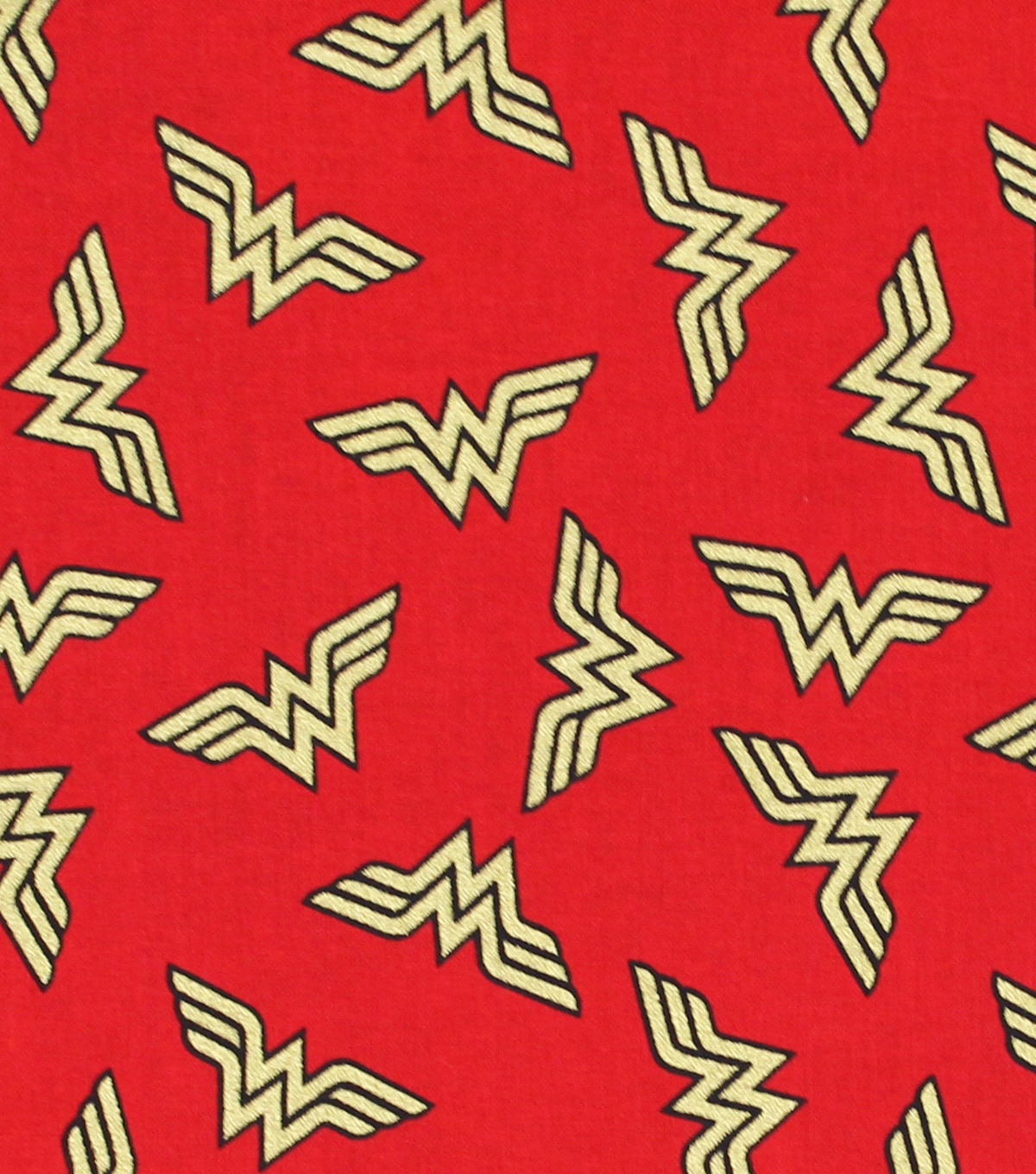 Dc Comics Wonder Woman Cotton Fabric Metallic Logo Toss Joann