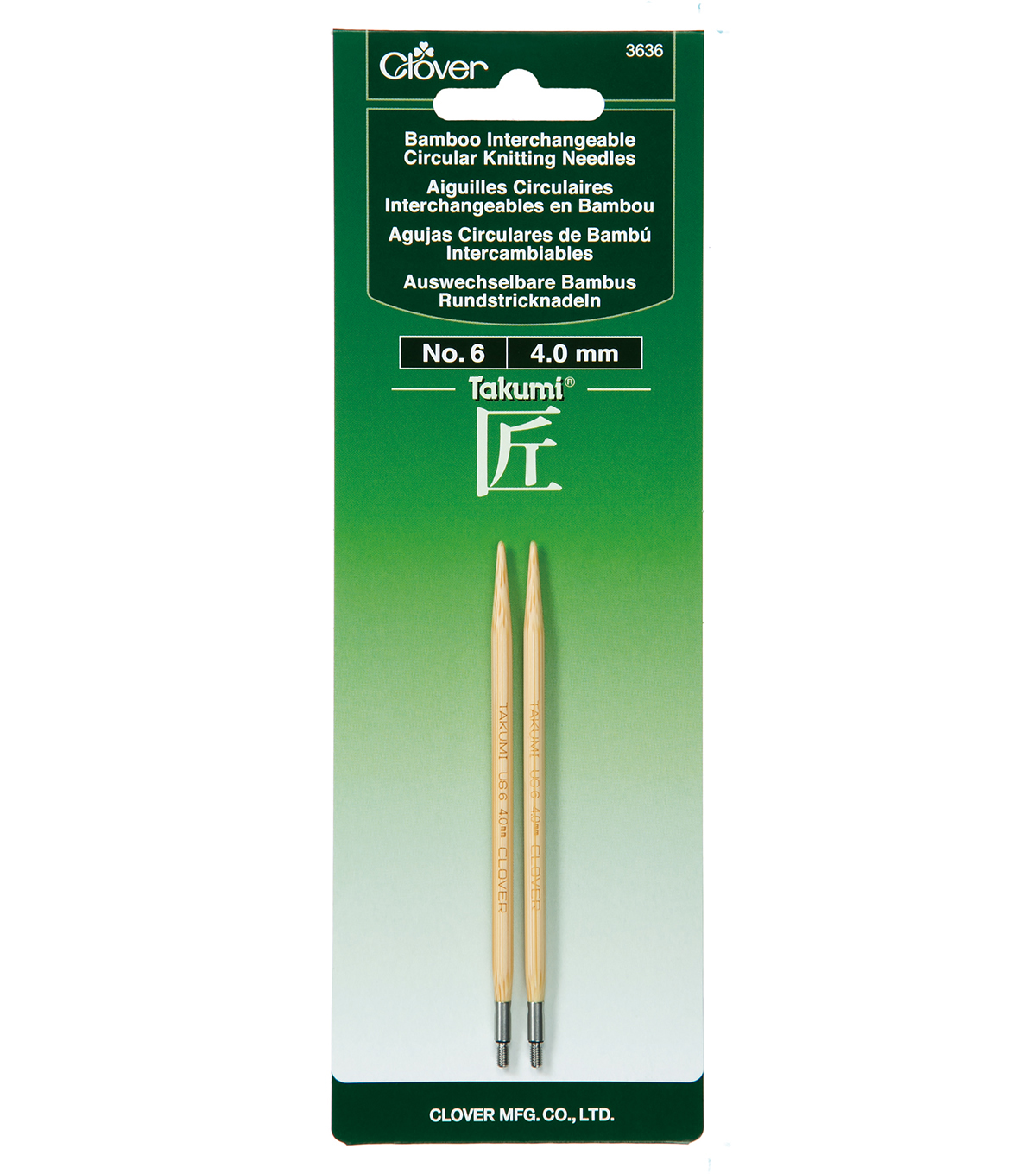 clover takumi interchangeable circular knitting needles size 6 4mm size 6 knitting needle
