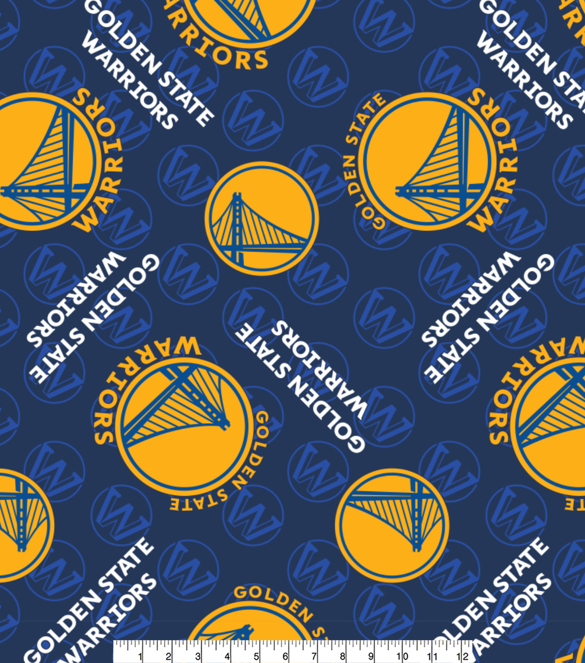 golden state warriors fleece fabric logo toss joann