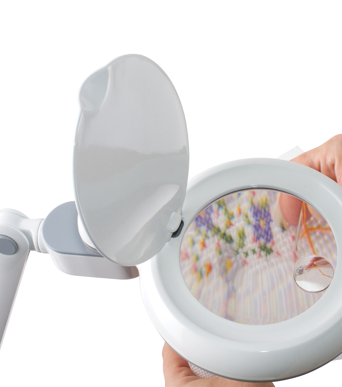 Ottlite Space Saving Led Magnifier Desk Lamp White