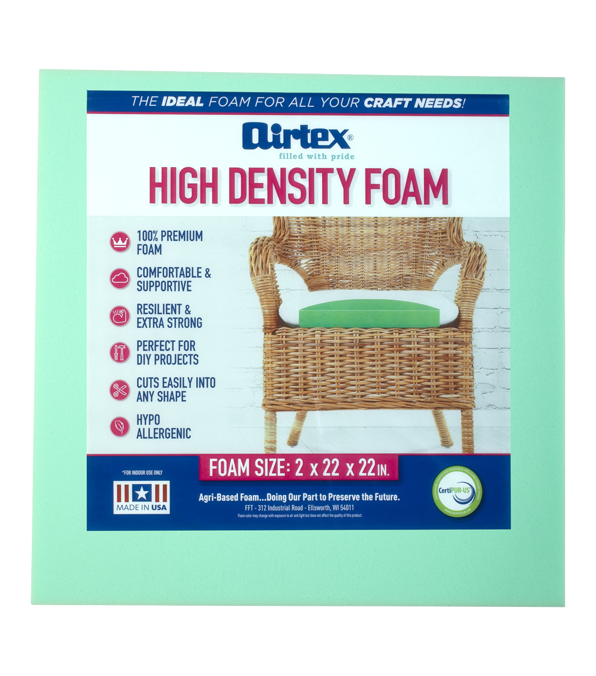 22 X 2in High Density Chair Pad Joann 22x22x2in High Density Chair Pad
