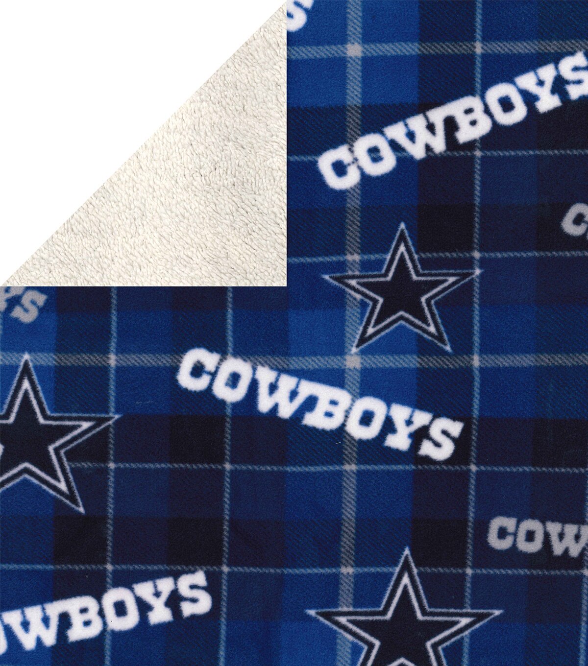 Dallas Cowboys Sherpa & Fleece Fabric Plaid | JOANN