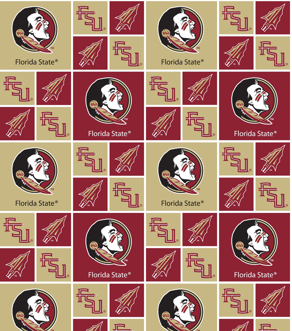 Florida State University Seminoles Cotton Fabric Patch
