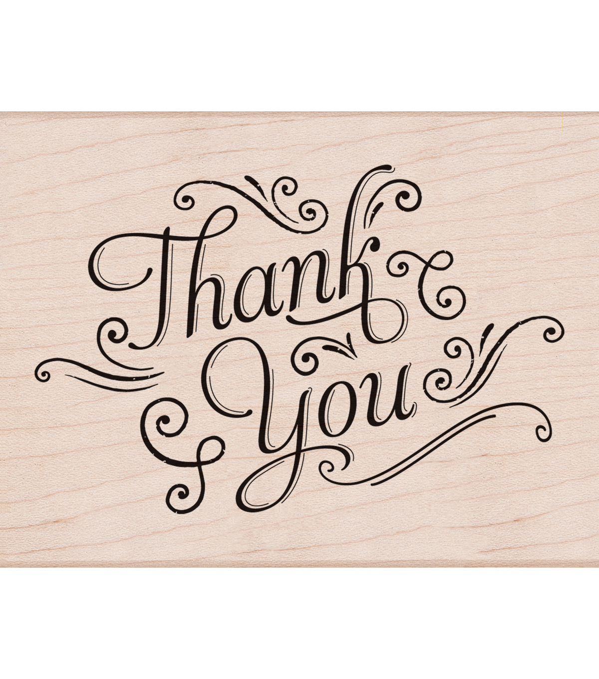 hero arts mounted rubber stamps thank you with flourishes joann