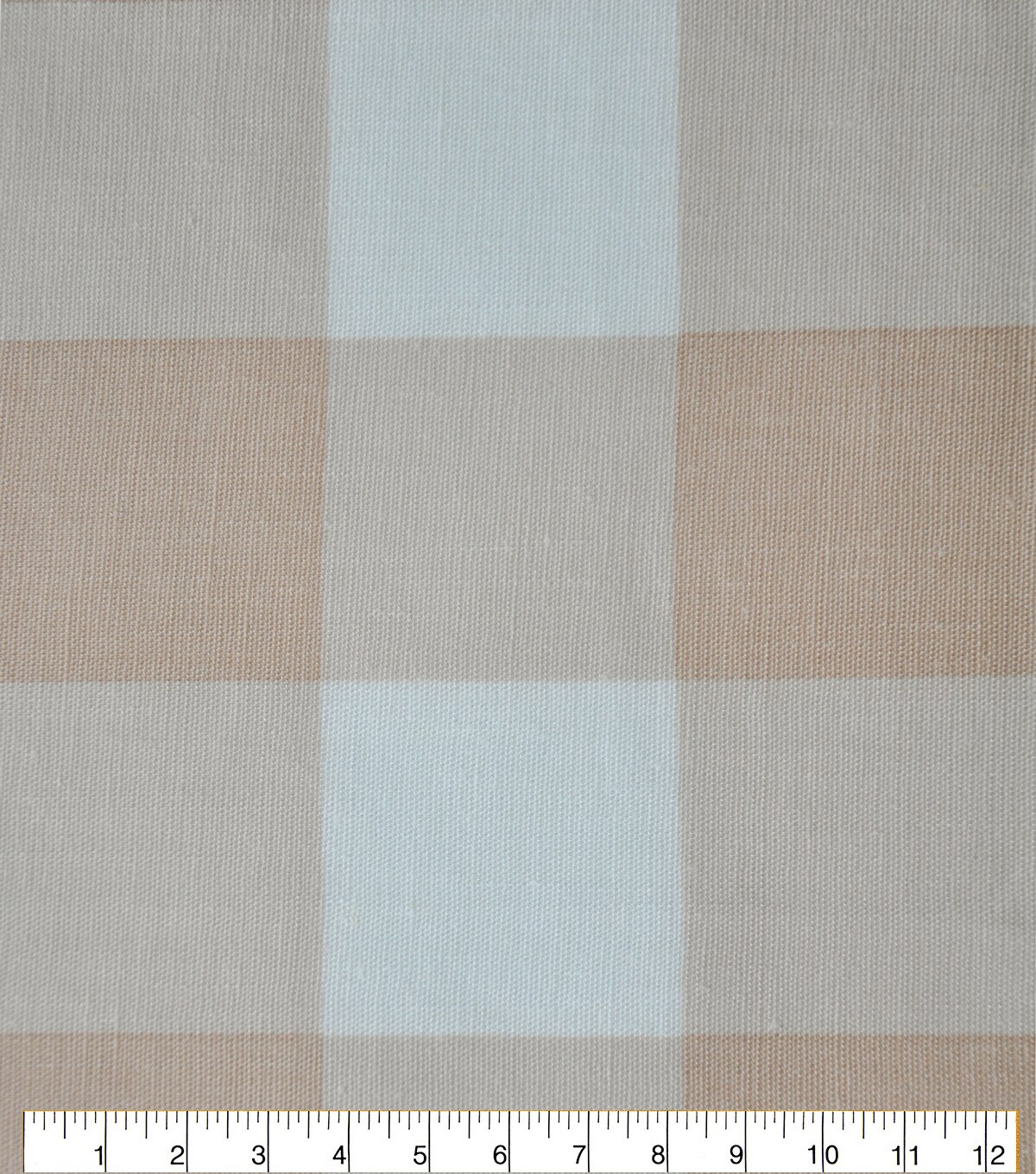 Lyocell Linen Toasted Almond Plaid Fabric | JOANN