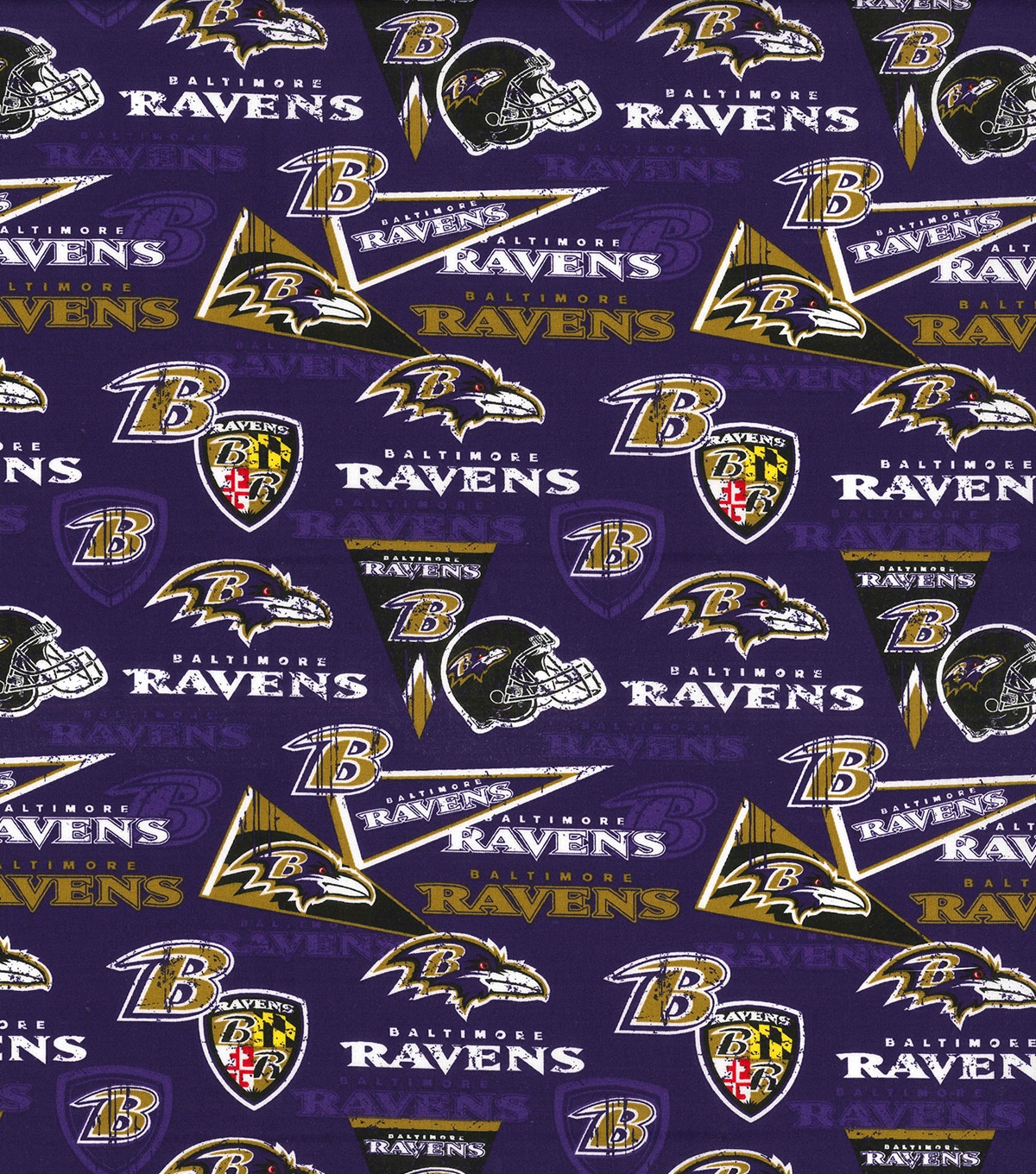 Baltimore Ravens Cotton Fabric Retro | JOANN