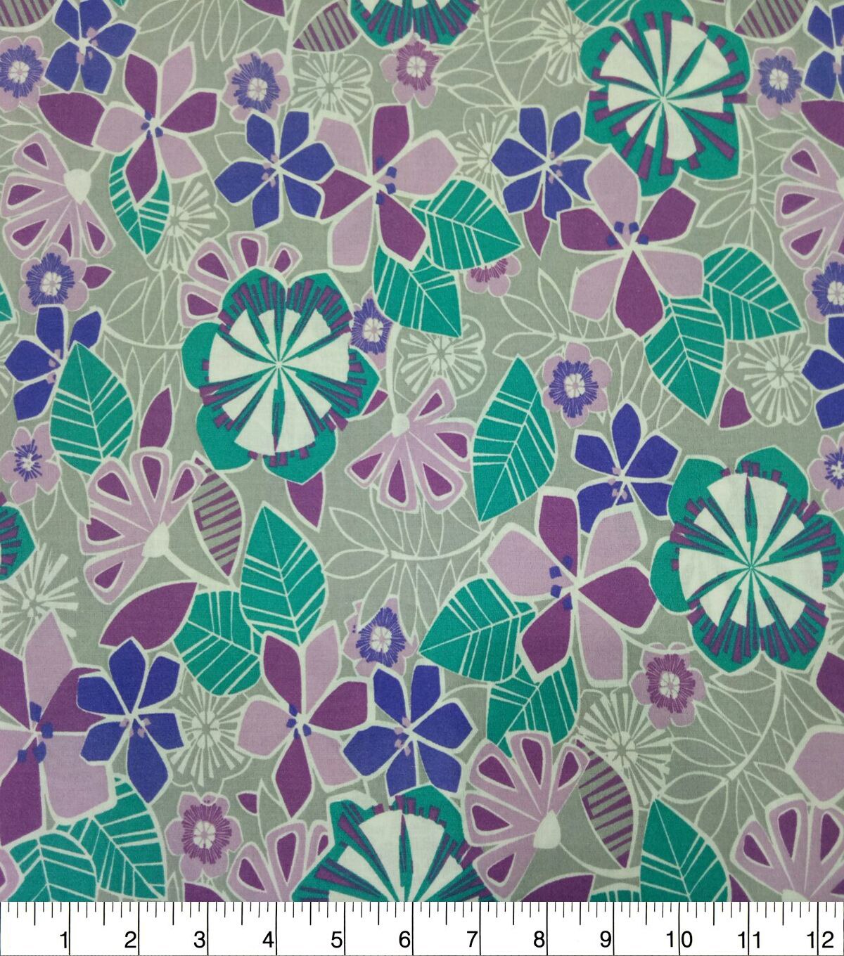 Quilter's Showcase Cotton Fabric Jewel Chunky Floral | JOANN