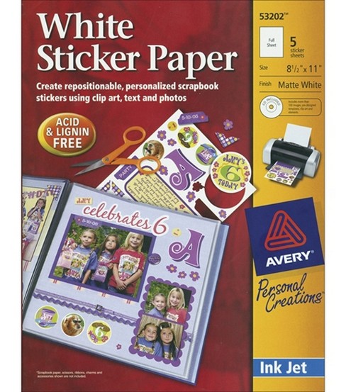 sticker printable paper