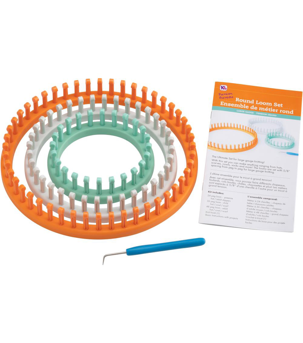 Knitting Board Premium Chunky Yarn Round Loom Set Knitting Board Premium Chunky Yarn Round Loom Set