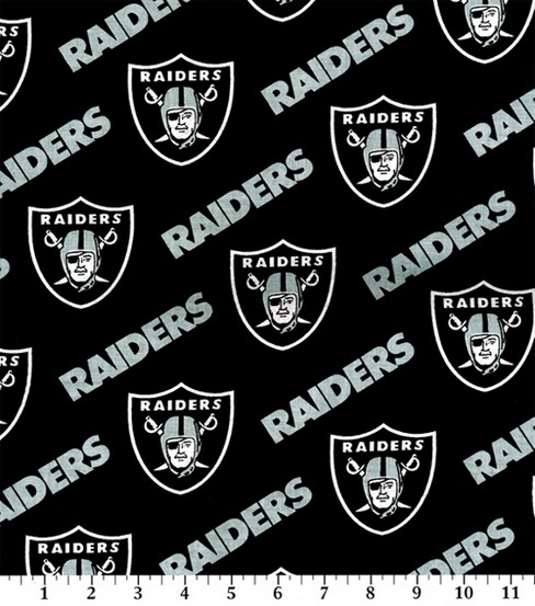 oakland raiders cotton fabric 58 block joann