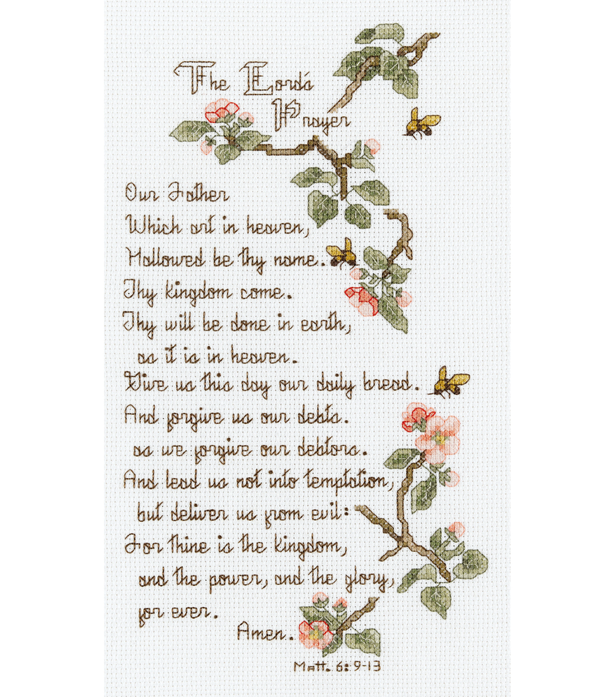 Janlynn The Lord\u0027s Prayer Counted Cross Stitch Kit