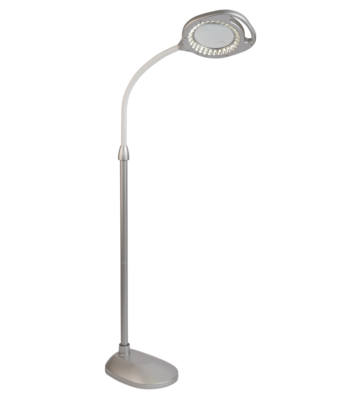 Ottlite 2 In 1 Led Magnifier Floor Table Lamp Silver