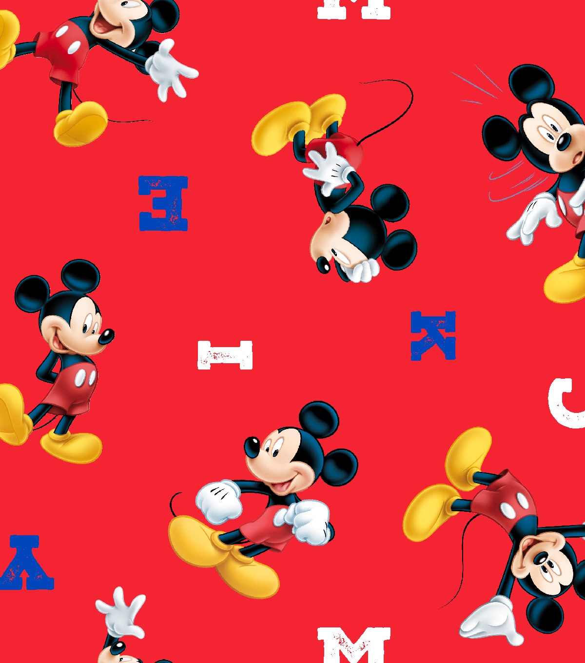 Disney Mickey Mouse Cotton Fabric Letter Toss Joann