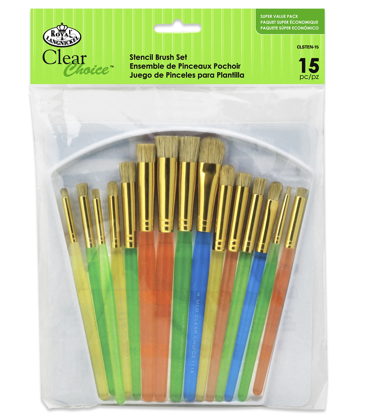 royal langnickel variety stencil brush set 15pk stencil brush